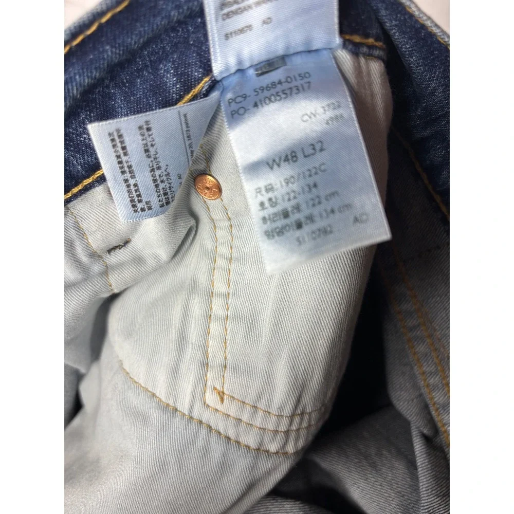 Levis 502 Taper Jeans Mens 48x32 Blue Medium Wash Eco Ease Stretch 596840150 NEW